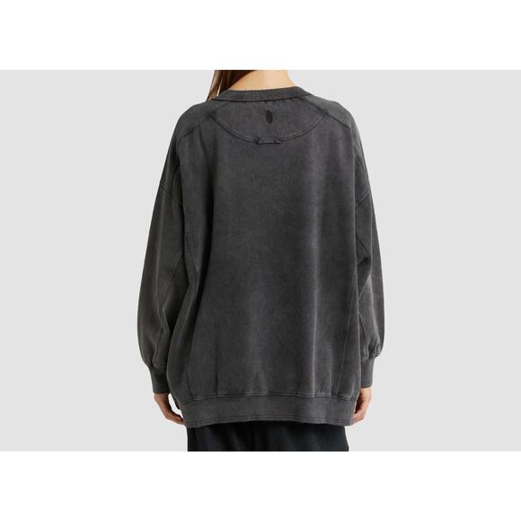 Free People Intercept Oversized Sweatshirt Black Kangaroo Pocket XS NWT - Picture 11 of 11